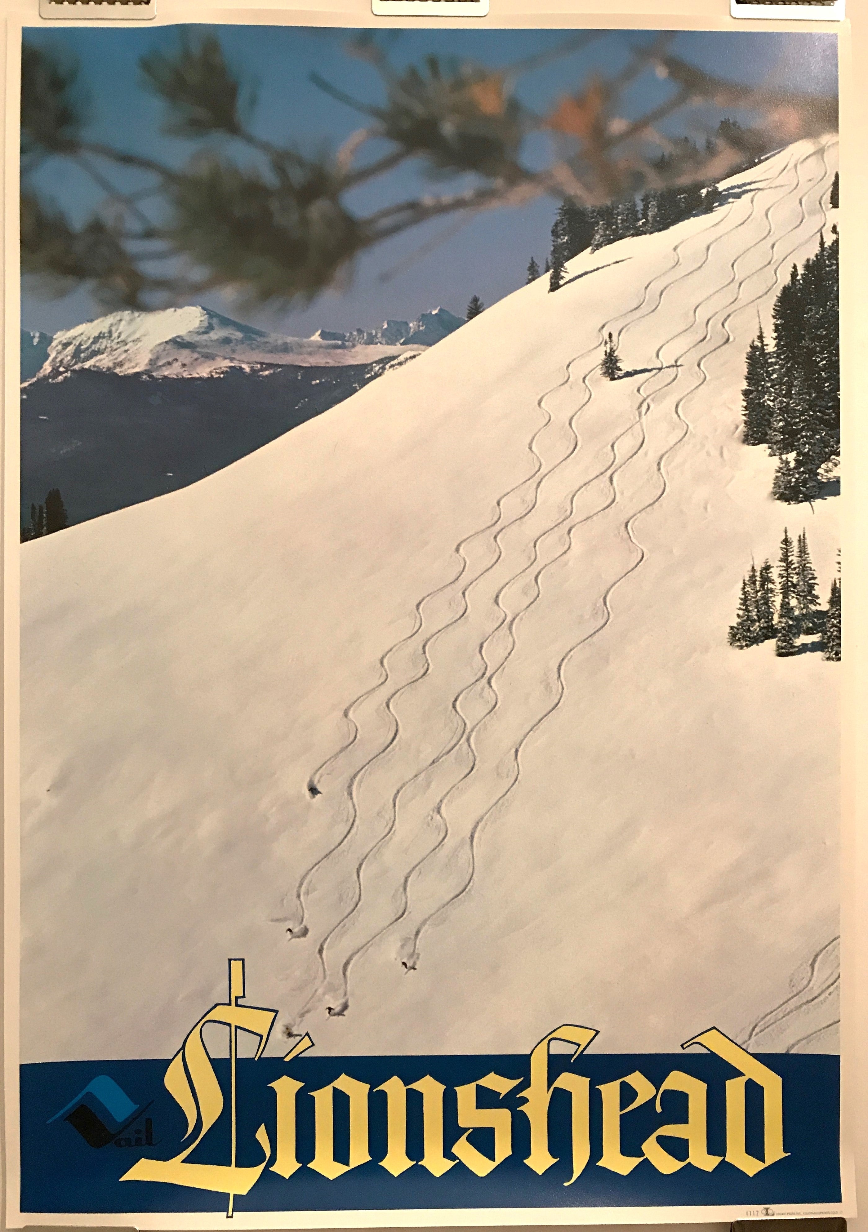 Vail Lionshead, original and vintage ski poster, c.1960s - HAPPIEST KID FINDS - Museum-quality antique and vintage posters, original art, preservation and restoration