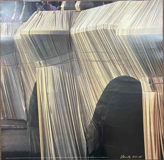 Christo - Le Pont Neuf Empaquette, (square format) vintage commercial poster, 1985