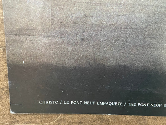 Christo - Le Pont Neuf Empaquette, (square format) vintage commercial poster, 1985 - HAPPIEST KID FINDS - Museum-quality antique and vintage posters, original art, preservation and restoration