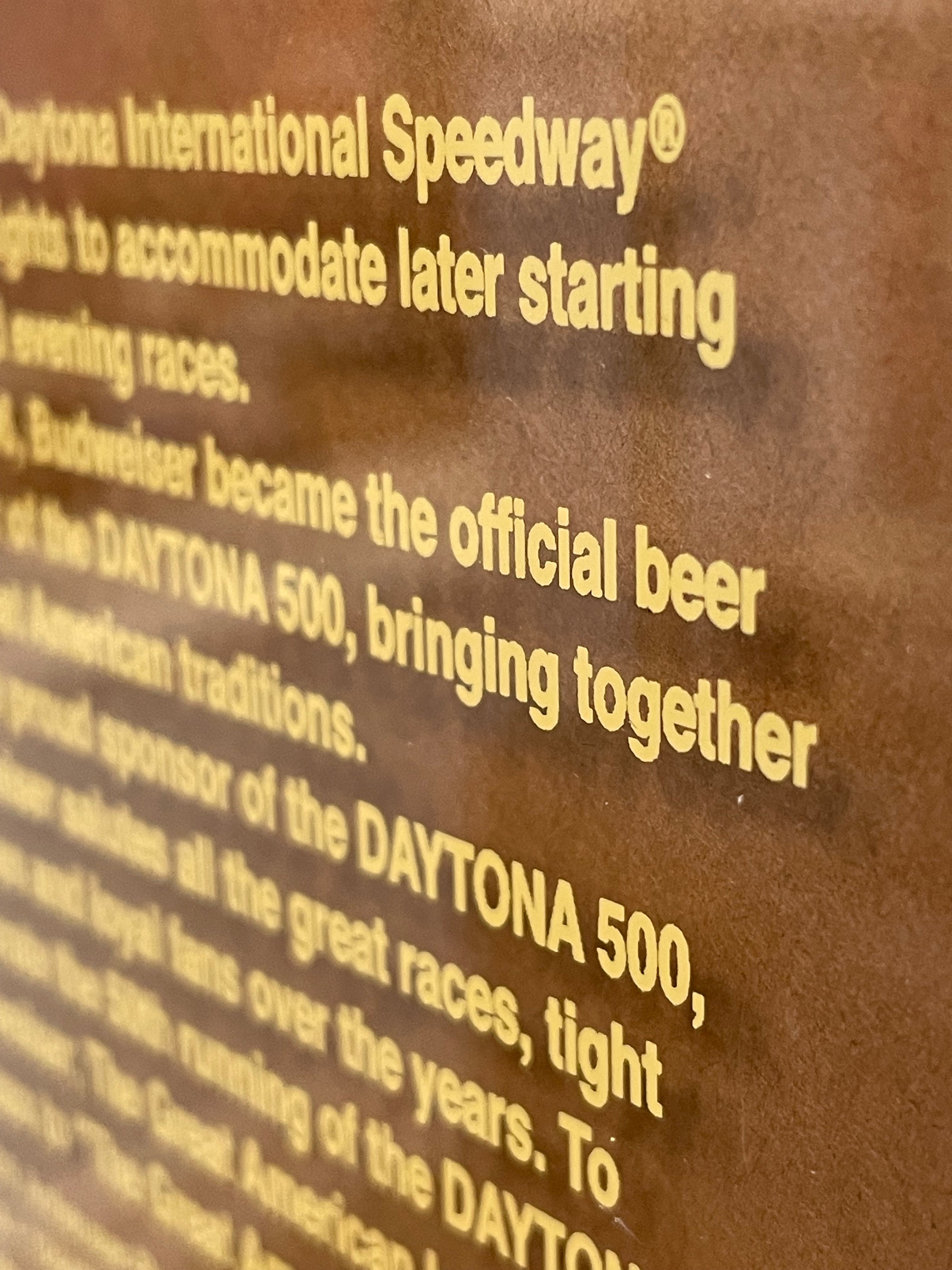 Framed Daytona 500 - 50 Years Bud Racing, 2008 - HAPPIEST KID FINDS - Museum-quality antique and vintage posters, original art, preservation and restoration