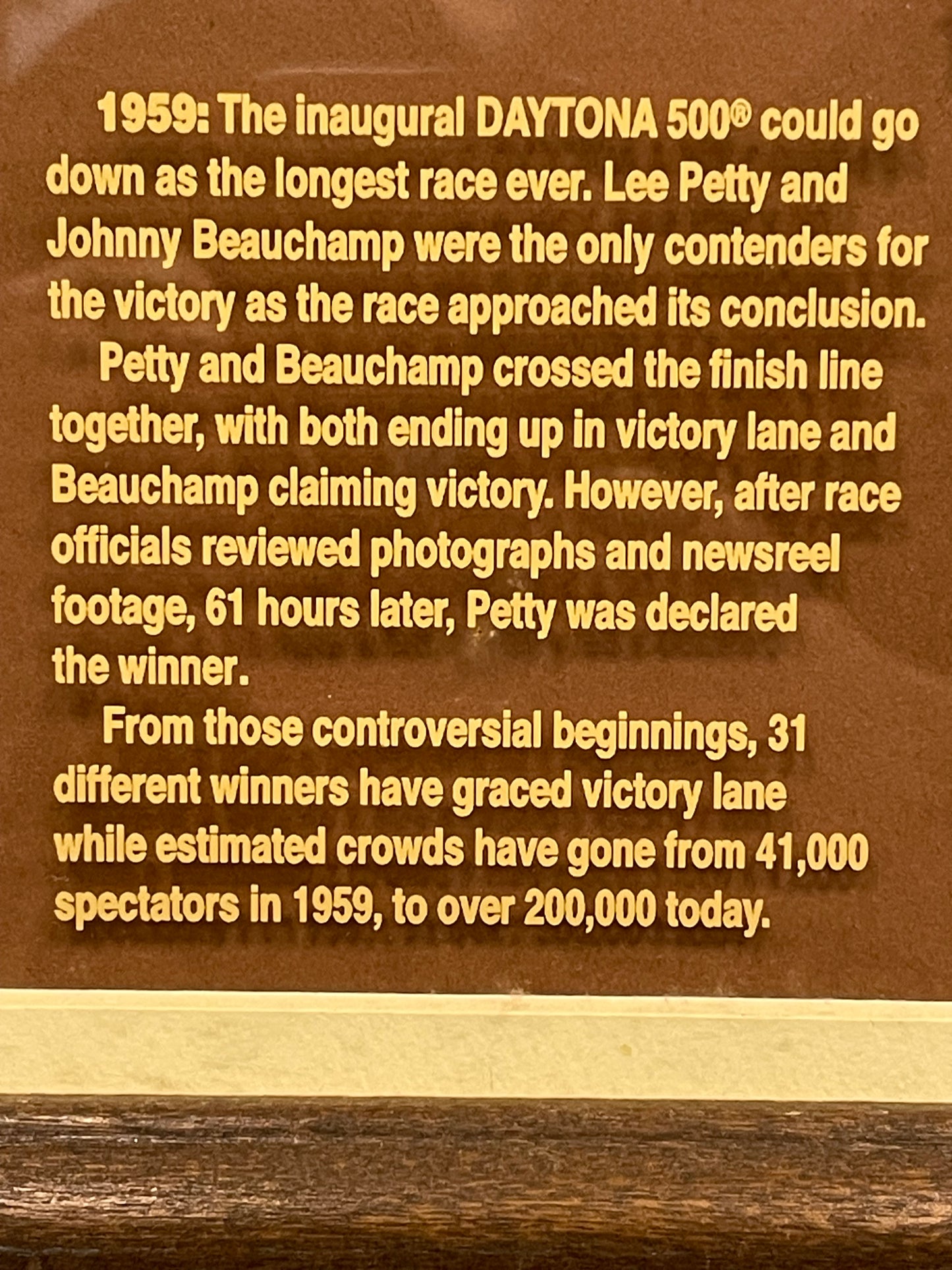 Framed Daytona 500 - 50 Years Bud Racing, 2008