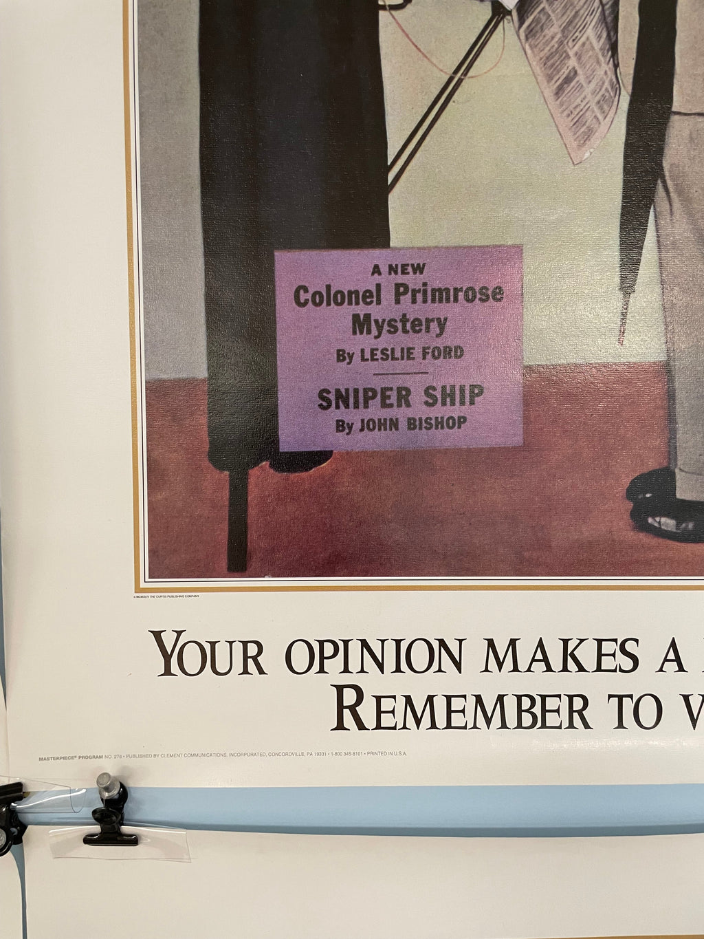 Your Opinion Makes a Difference Remember to Vote Vintage Poster c.1990 | Happiest Kid Finds Happiest Kid Finds