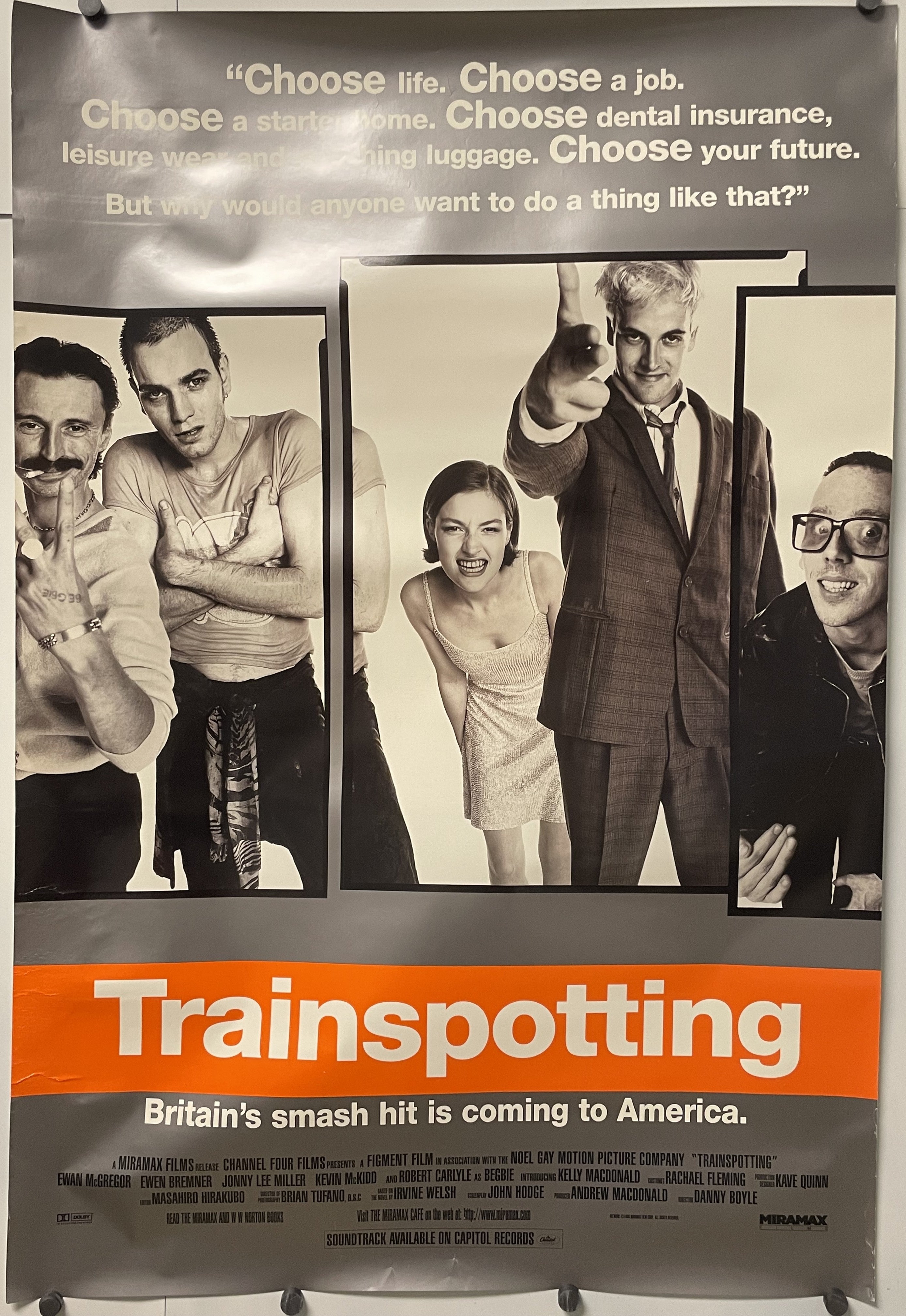 Trainspotting, vintage advance film poster, 1996 at Happiest Kid Finds