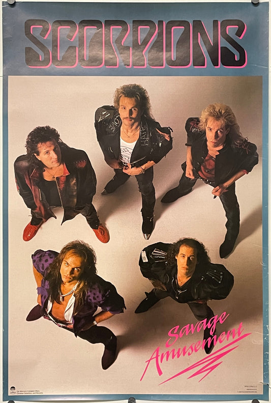 Scorpions - Savage Amusement, vintage music promo poster 1988 (PP832963l-l)