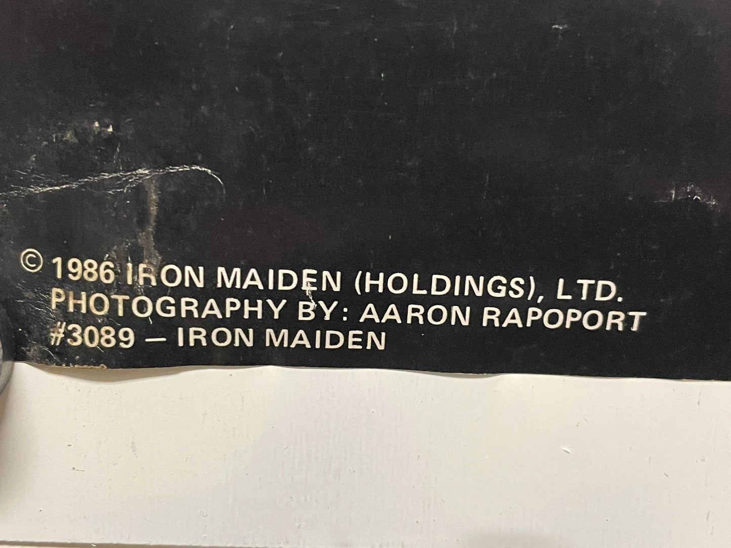 (#3089) Iron Maiden - Somewhere in Time, vintage Aaron Rapoport fan club music poster, 1986