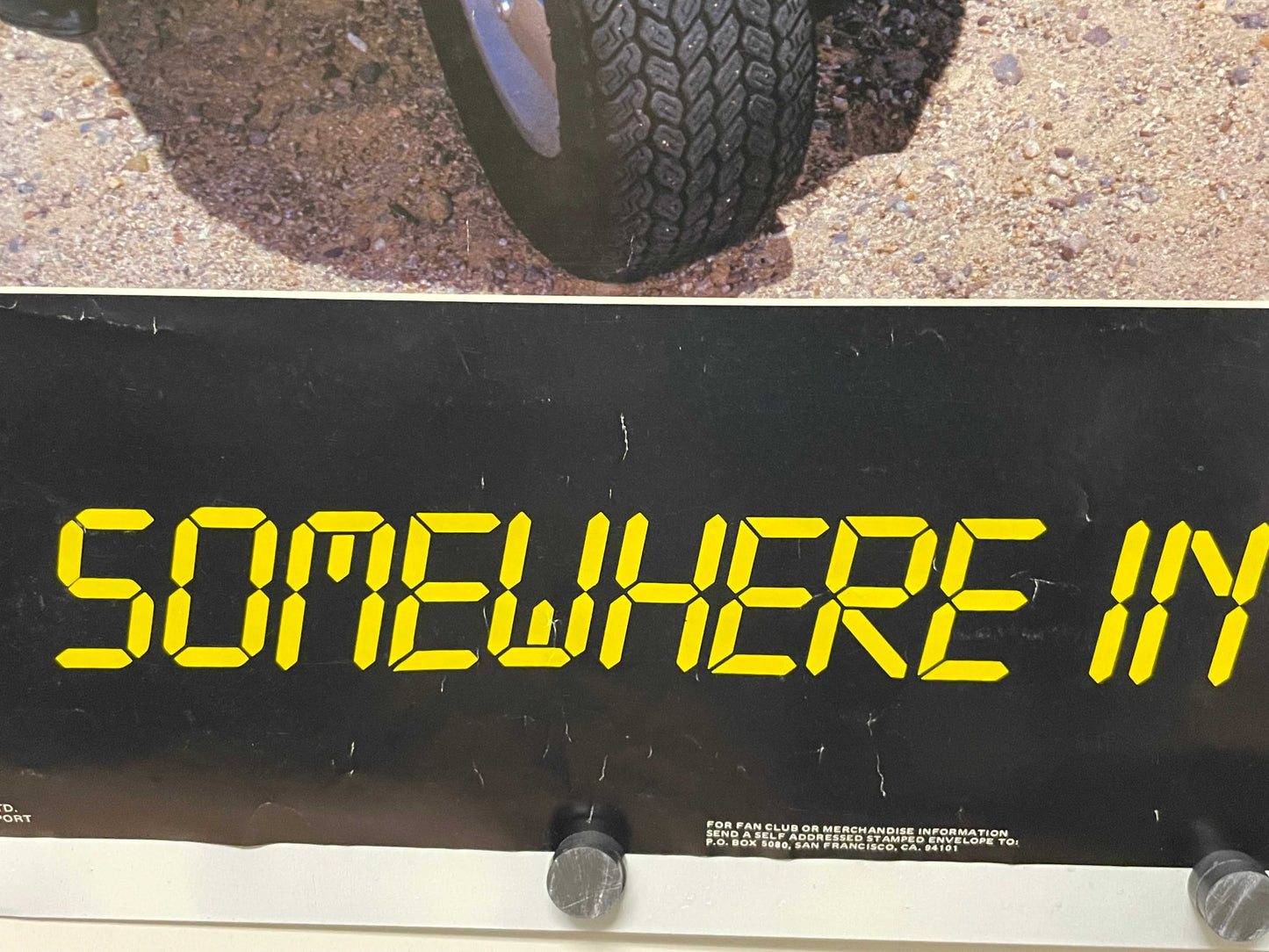 (#3089) Iron Maiden - Somewhere in Time, vintage Aaron Rapoport fan club music poster, 1986