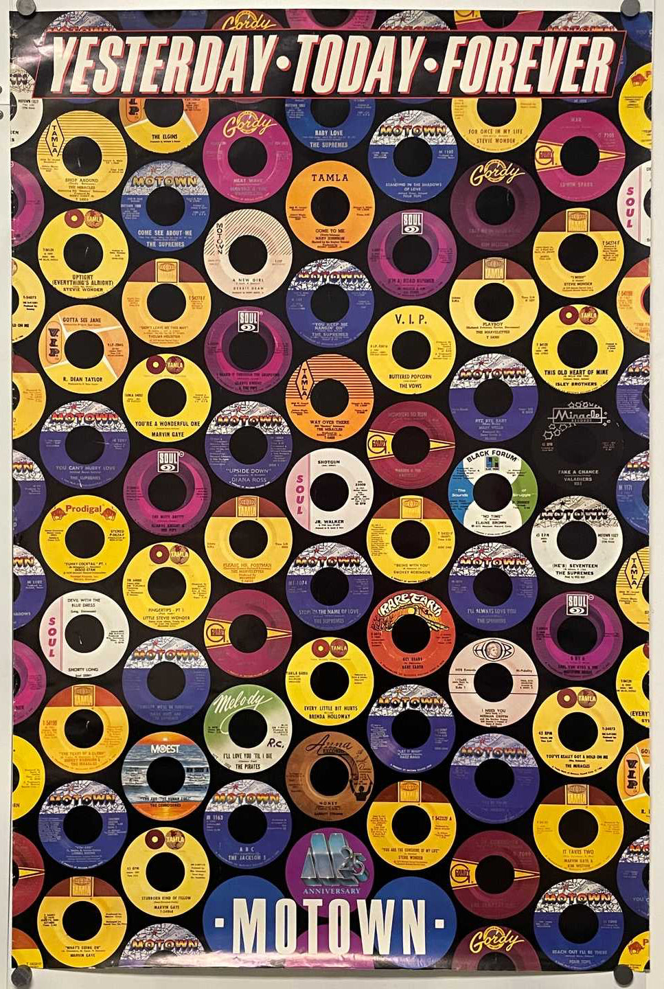 Motown - Yesterday, Today, Forever, vintage commemorative  poster, 1983