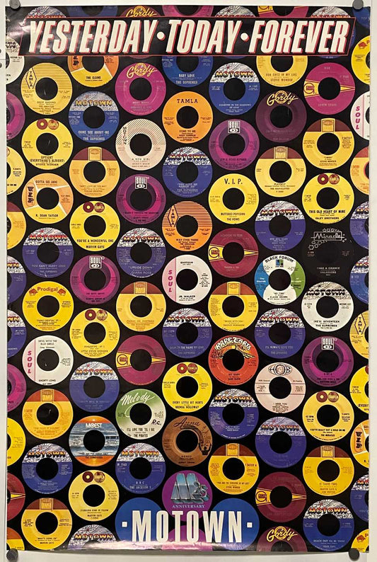 Motown - Yesterday, Today, Forever, vintage commemorative  poster, 1983