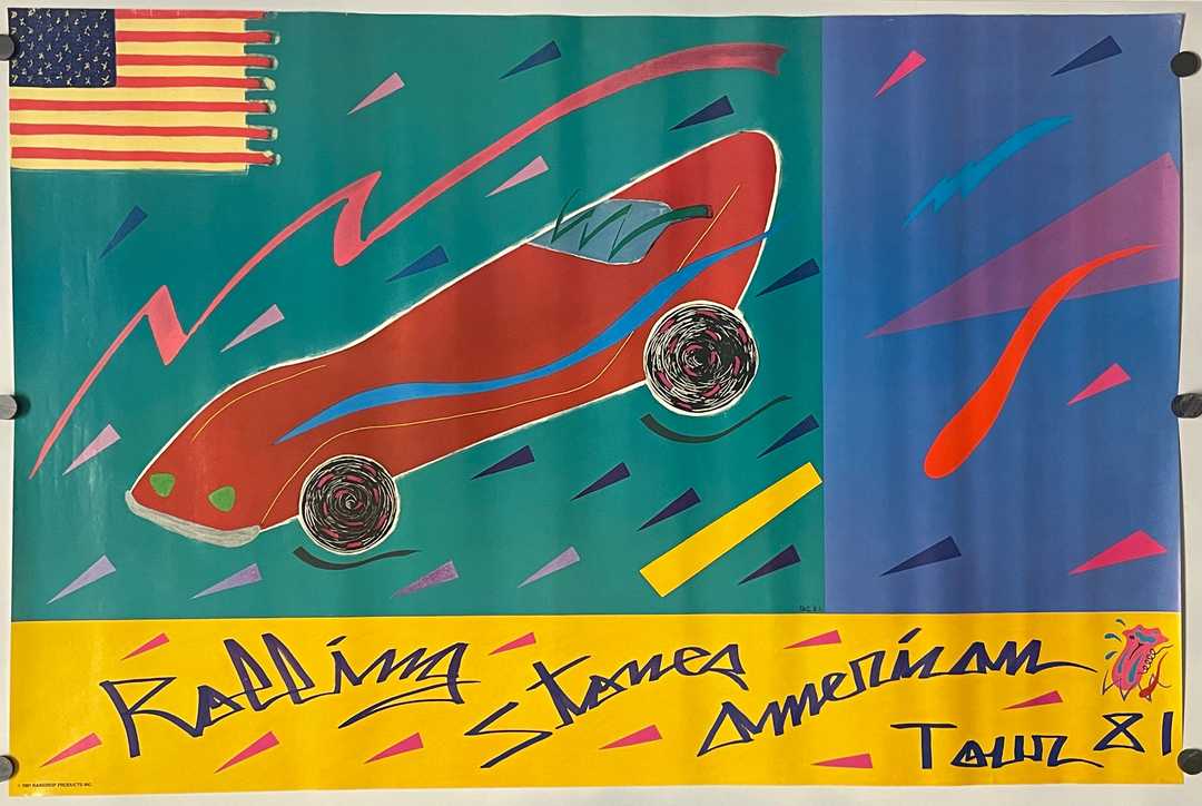 Very cool vintage Rolling Stones American Tour, 1981 concert poster