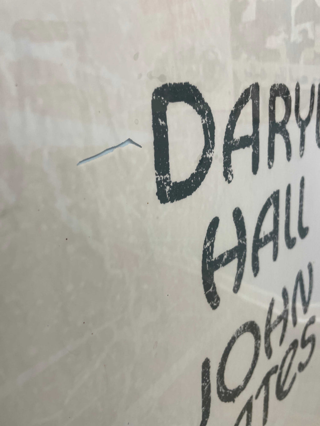 Daryl Hall & John Oates / Tears for Fears, unusual and oversized silk screen banner, 2017 - HAPPIEST KID FINDS - Museum-quality antique and vintage posters, original art, preservation and restoration