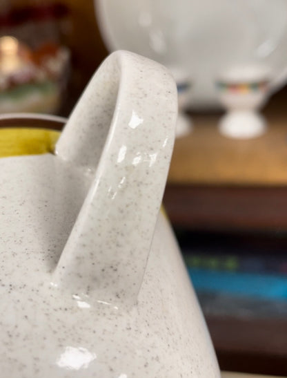 Vintage Mid Century Modern 3-piece ceramic Serving Set - Premiere NuStone c1000 - Japan, 1970 - HAPPIEST KID FINDS - Museum-quality antique and vintage posters, original art, preservation and restoration