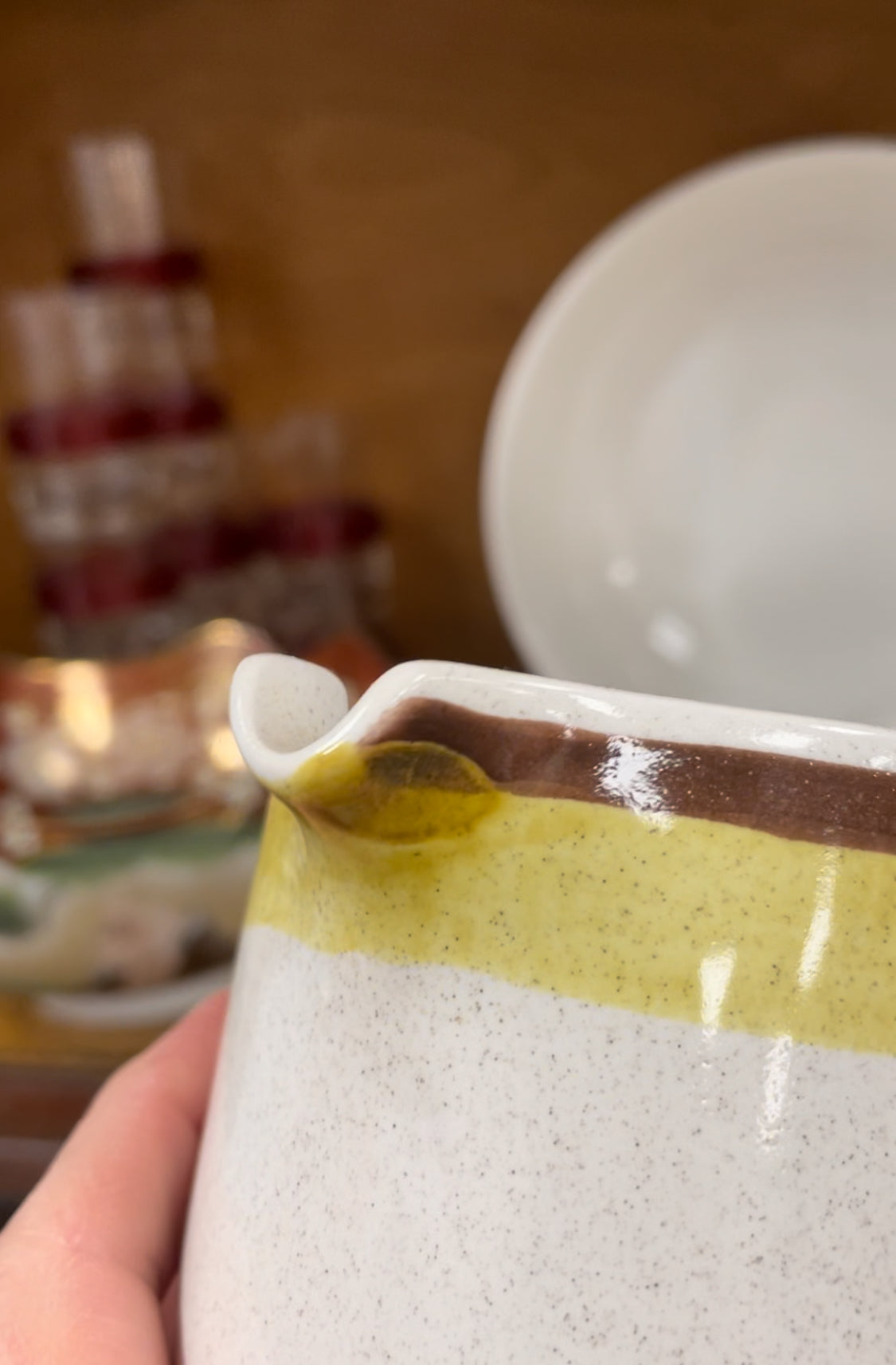 Vintage Mid Century Modern 3-piece ceramic Serving Set - Premiere NuStone c1000 - Japan, 1970