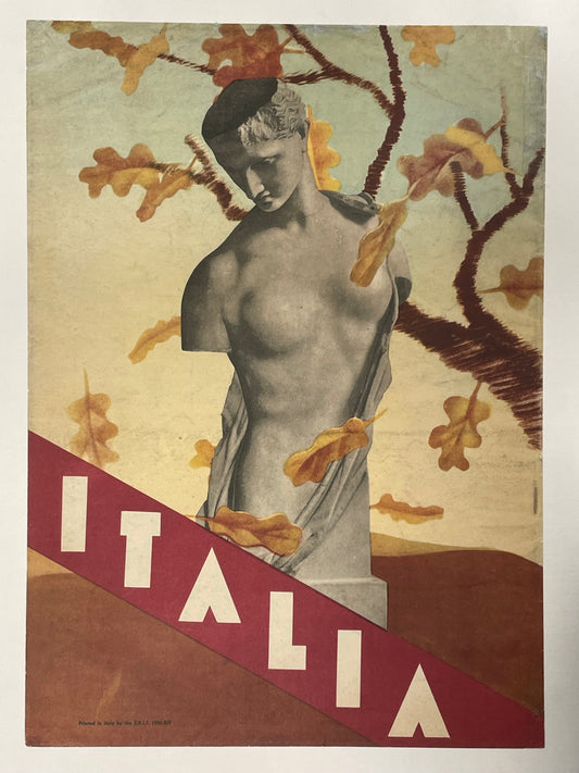 rare antique Italian travel lithograph, ITALIA, 1936 - HAPPIEST KID FINDS - Museum-quality antique and vintage posters, original art, preservation and restoration
