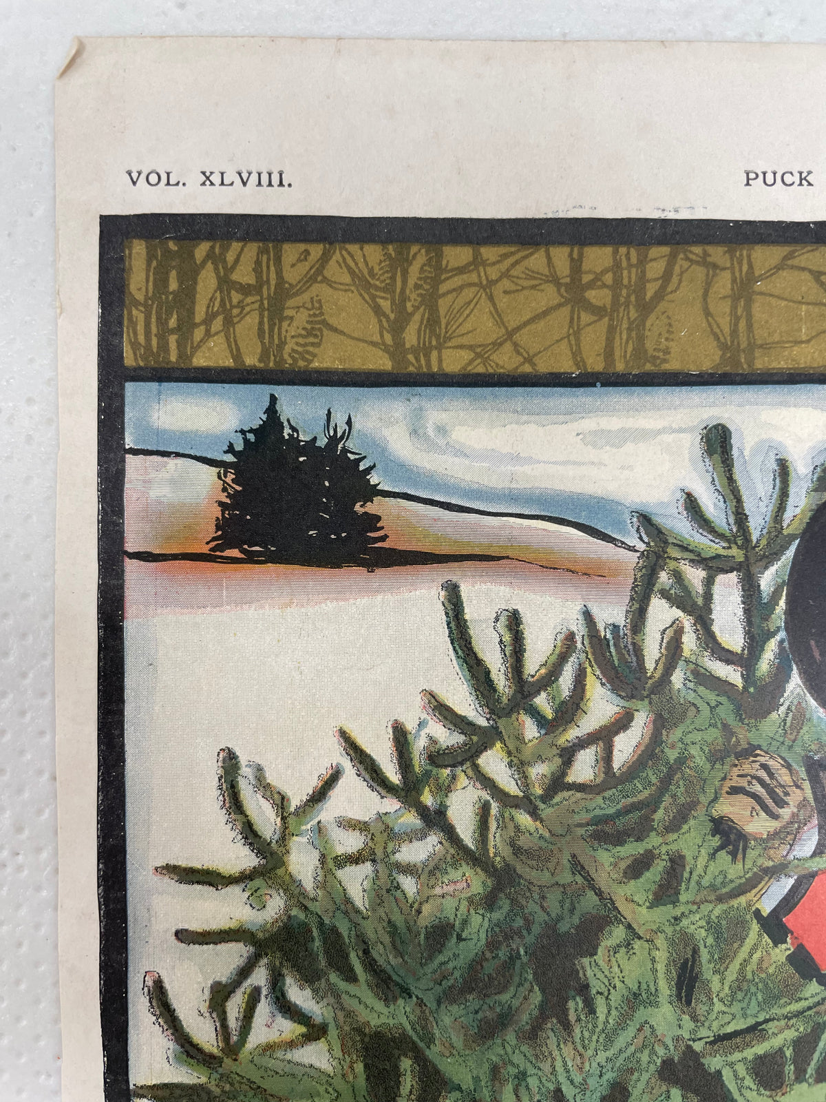 PUCK - The Christmas Number, antique lithographic cover for a New York publication, 1900 - HAPPIEST KID FINDS - Museum-quality antique and vintage posters, original art, preservation and restoration