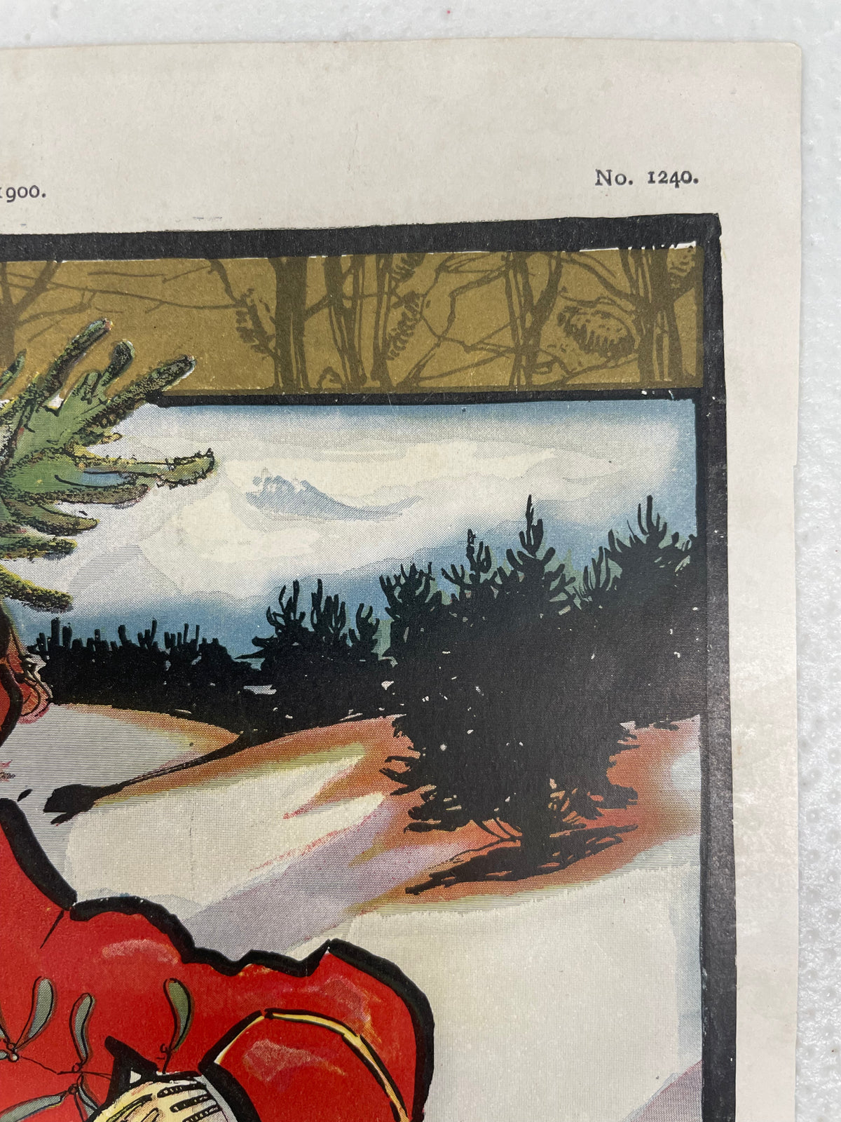 PUCK - The Christmas Number, antique lithographic cover for a New York publication, 1900 - HAPPIEST KID FINDS - Museum-quality antique and vintage posters, original art, preservation and restoration