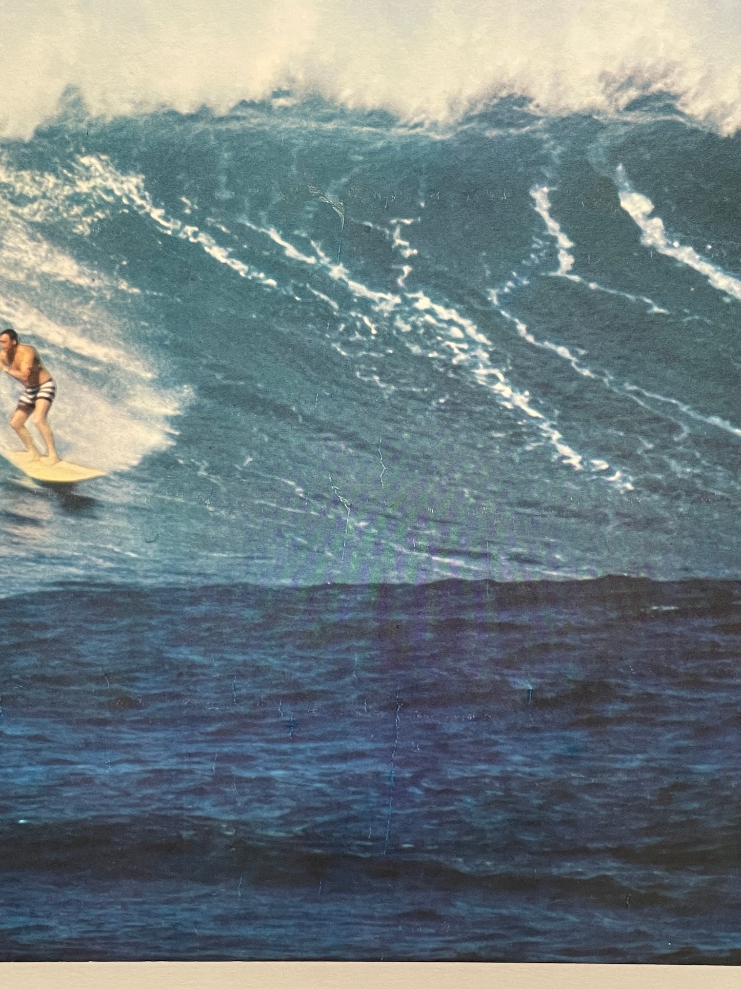 Hawaii - Sunset Beach, vintage offset lithograph travel surfing poster, c.1966 - HAPPIEST KID FINDS - Museum-quality antique and vintage posters, original art, preservation and restoration