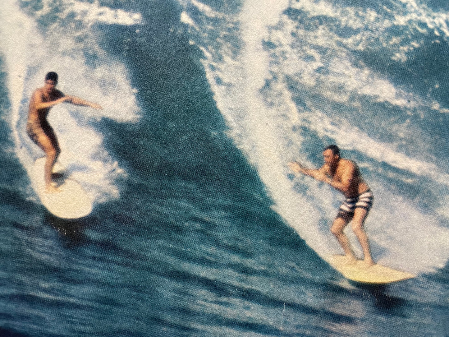 Hawaii - Sunset Beach, vintage offset lithograph travel surfing poster, c.1966 - HAPPIEST KID FINDS - Museum-quality antique and vintage posters, original art, preservation and restoration