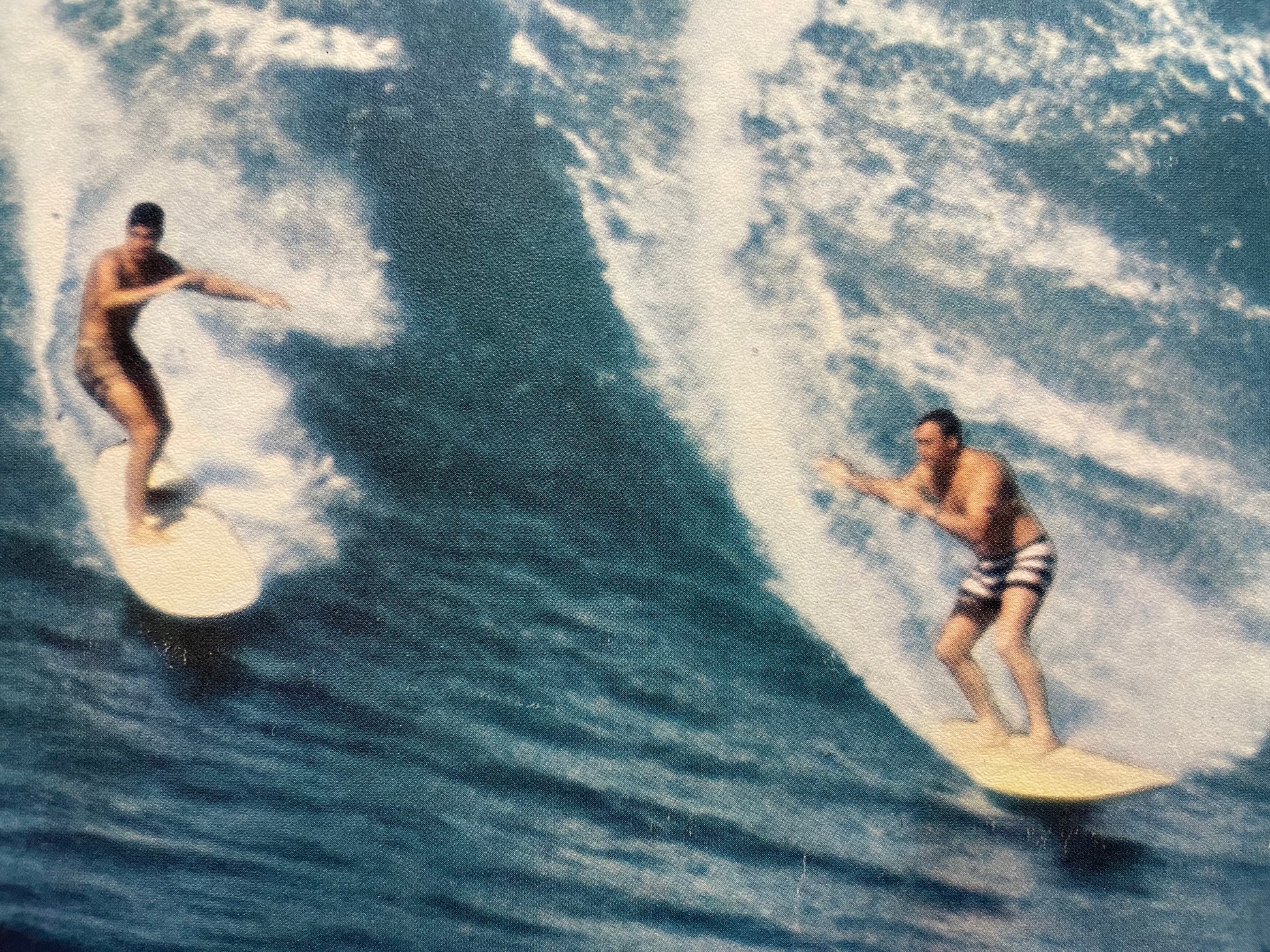 Hawaii - Sunset Beach, vintage offset lithograph travel surfing poster, c.1966 - HAPPIEST KID FINDS - Museum-quality antique and vintage posters, original art, preservation and restoration