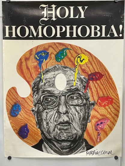 Vintage Political Artwork: 'Holy Homophobia!' Special Poster Designed  and Hand-signed by Artist Robbie Conal, 1990" - HAPPIEST KID FINDS - Museum-quality antique and vintage posters, original art, preservation and restoration