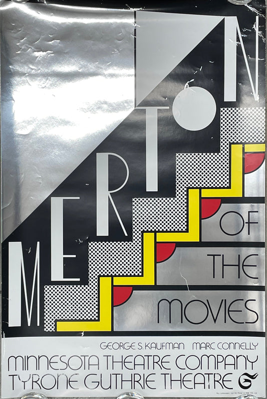 fantastic Art Deco-styled poster, Merton of the Movies, by Pop artist Roy Lichtenstein, 1968