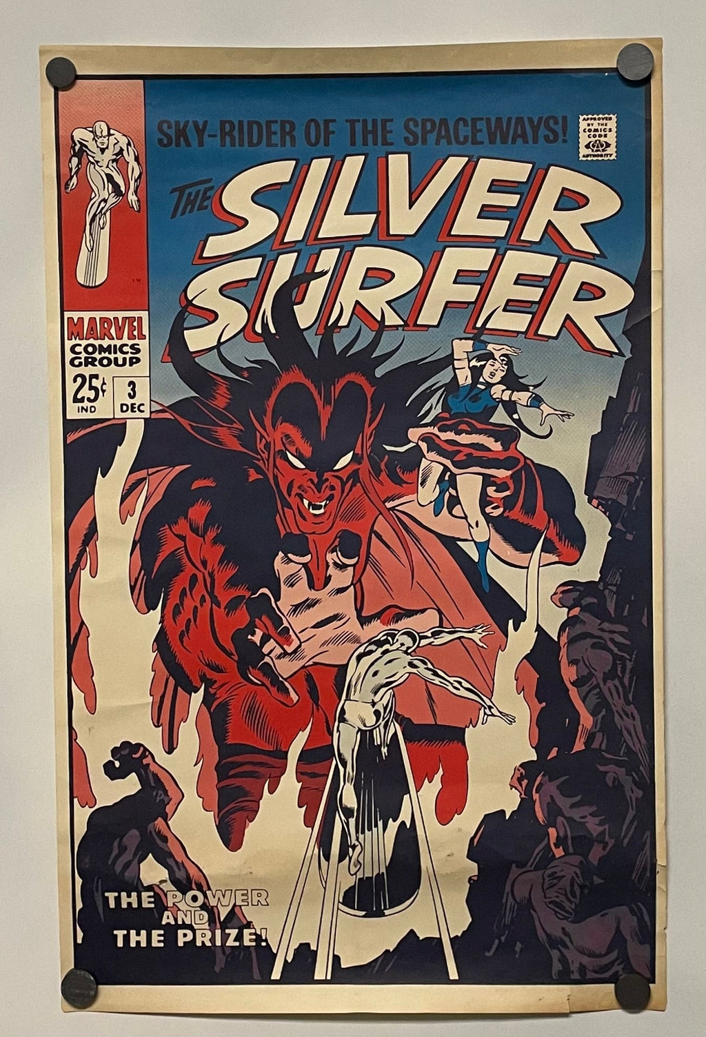 Silver Surfer Jim Steranko Original Vintage Marvel Promo Poster c.1970 | Happiest Kid Finds Happiest Kid Finds