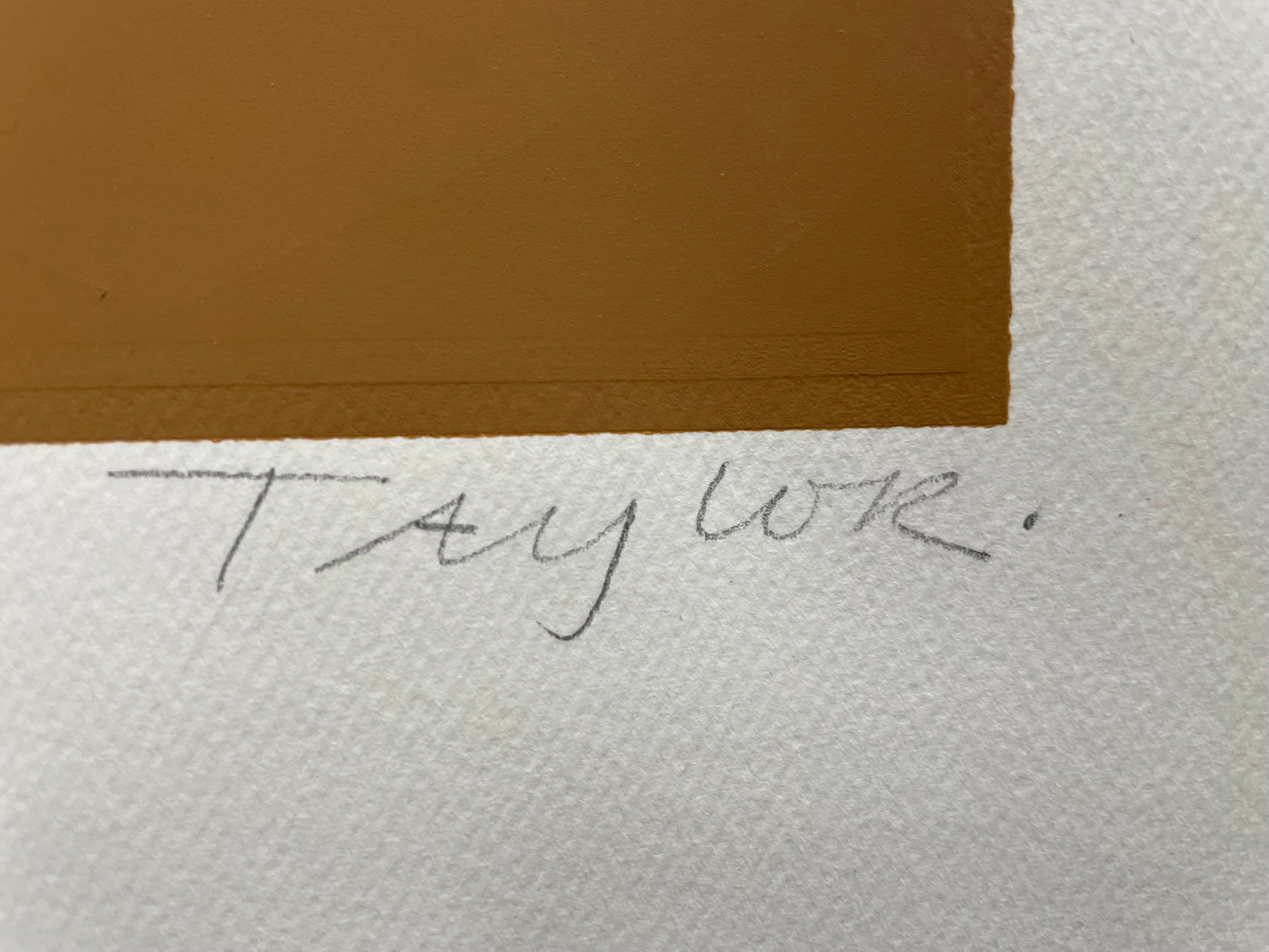 "A Four Letter Word (#9/50)" is a limited edition silk screen print by Taylor, hand-signed, titled, and numbered - HAPPIEST KID FINDS - Museum-quality antique and vintage posters, original art, preservation and restoration