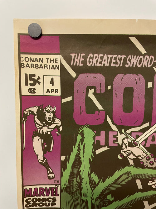 Conan The Barbarian Small Original Vintage Marvel Promo Poster c. 1970 Jim Steranko Happiest Kid Finds