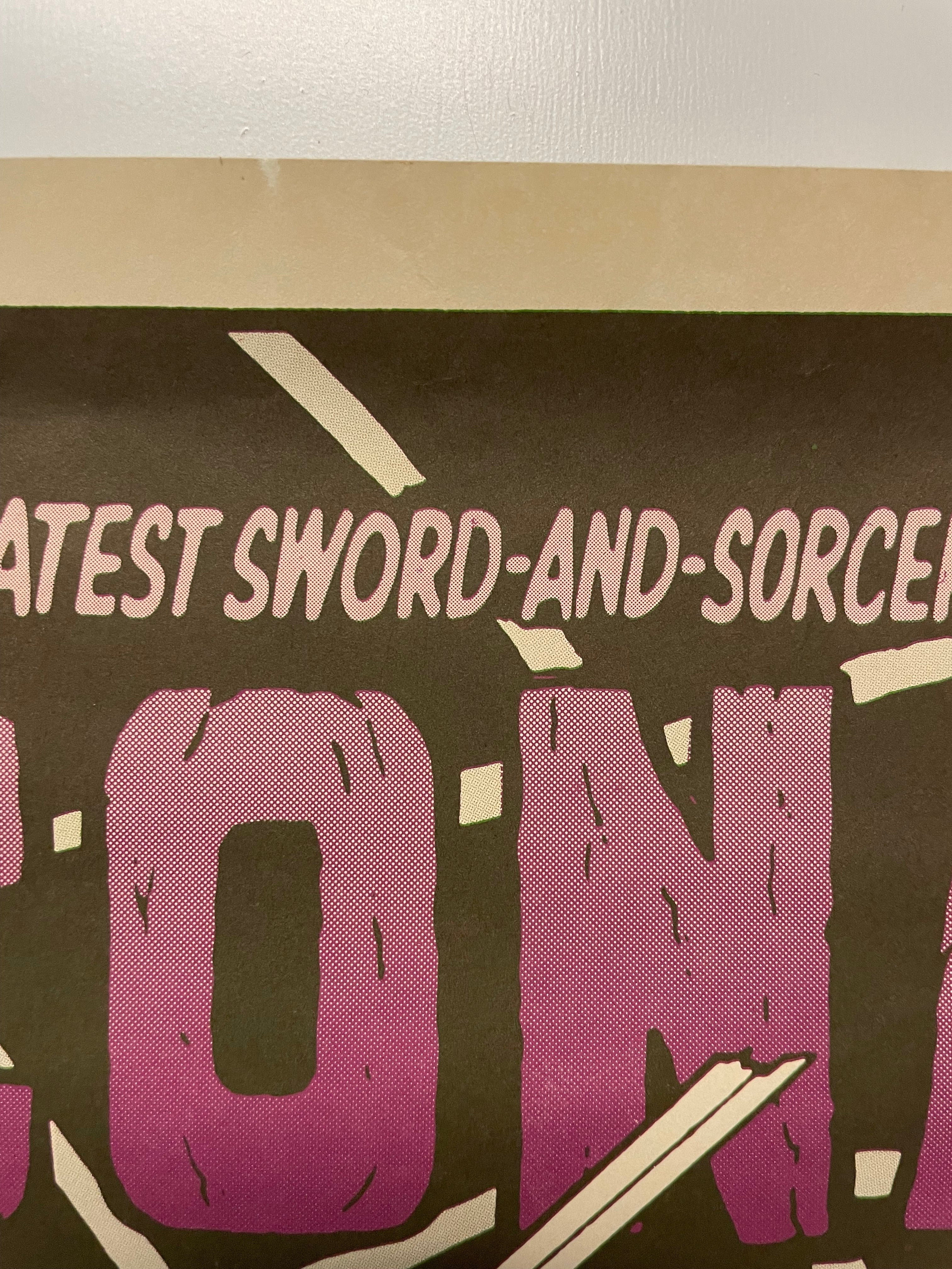 Conan The Barbarian Small Original Vintage Marvel Promo Poster c. 1970 Jim Steranko Happiest Kid Finds