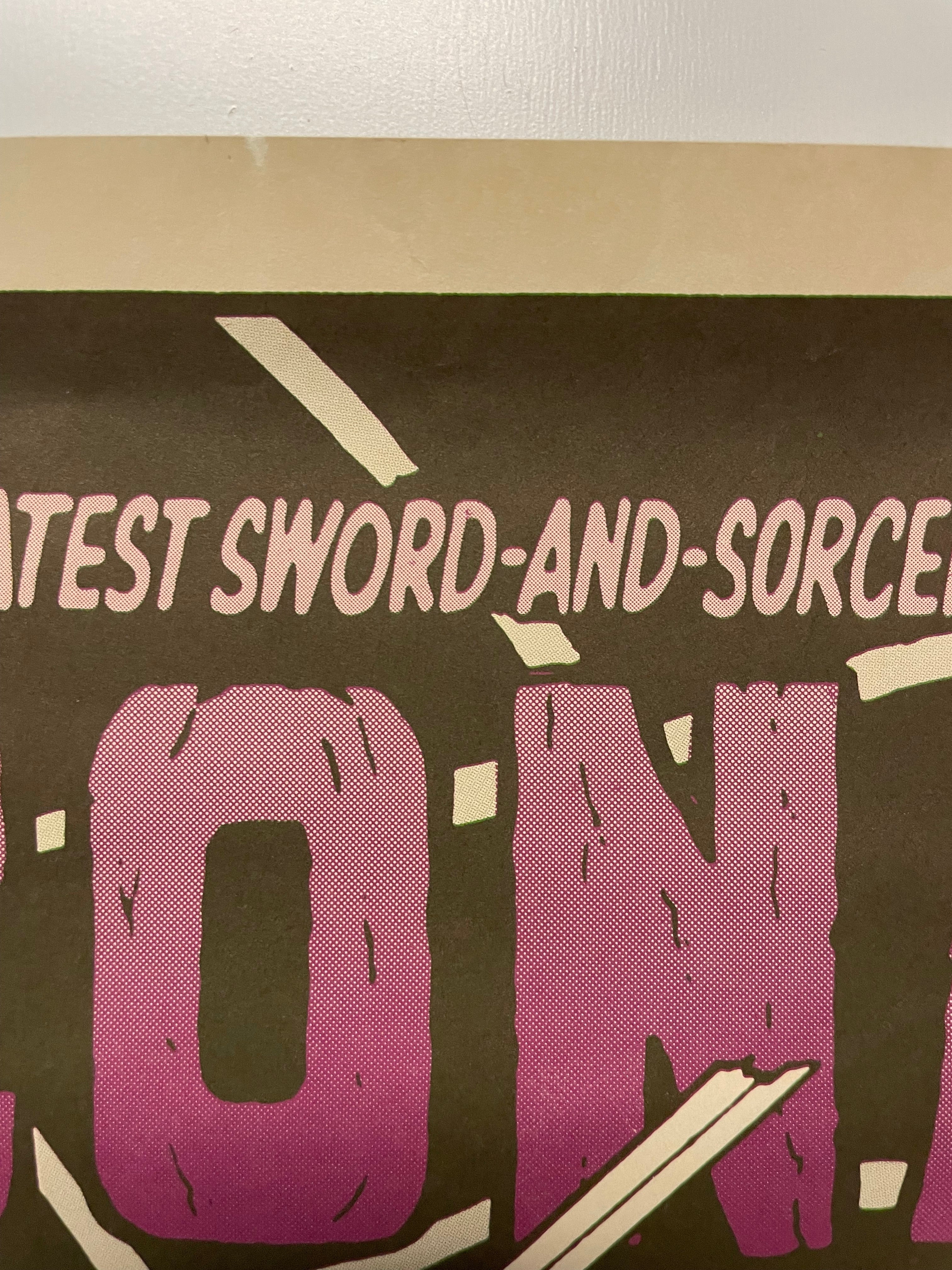 Conan The Barbarian Small Original Vintage Marvel Promo Poster c. 1970 Jim Steranko Happiest Kid Finds