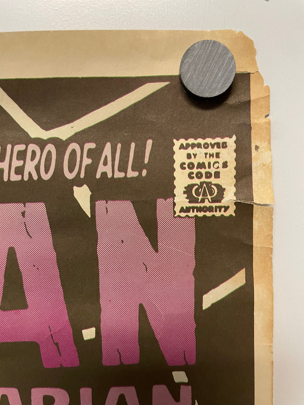 Conan The Barbarian Small Original Vintage Marvel Promo Poster c. 1970 Jim Steranko Happiest Kid Finds