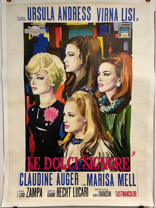 Le Dolci Signore (Anyone Can Play), vintage Italian due fogli film poster, 1967