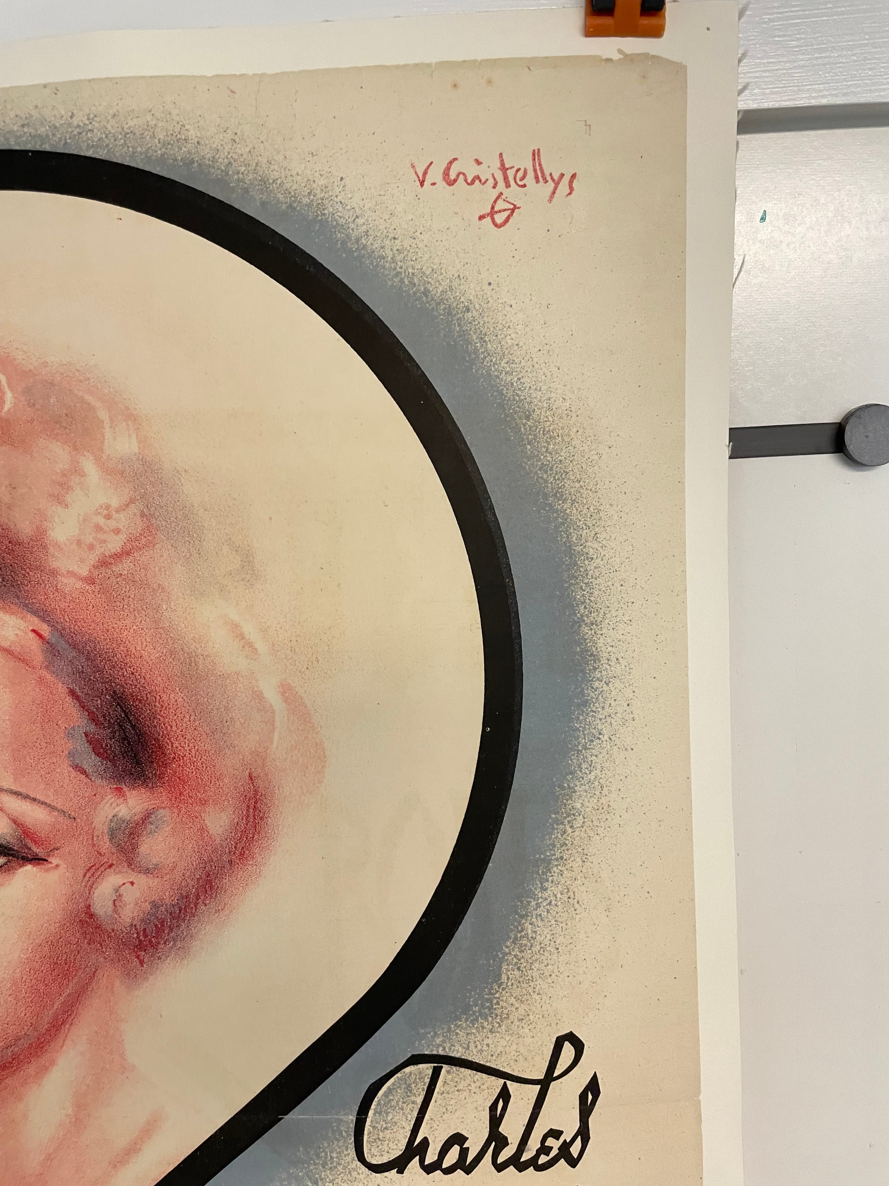 L'Etranger (All This, and Heaven Too), antique French film poster release, 1945 - HAPPIEST KID FINDS - Museum-quality antique and vintage posters, original art, preservation and restoration