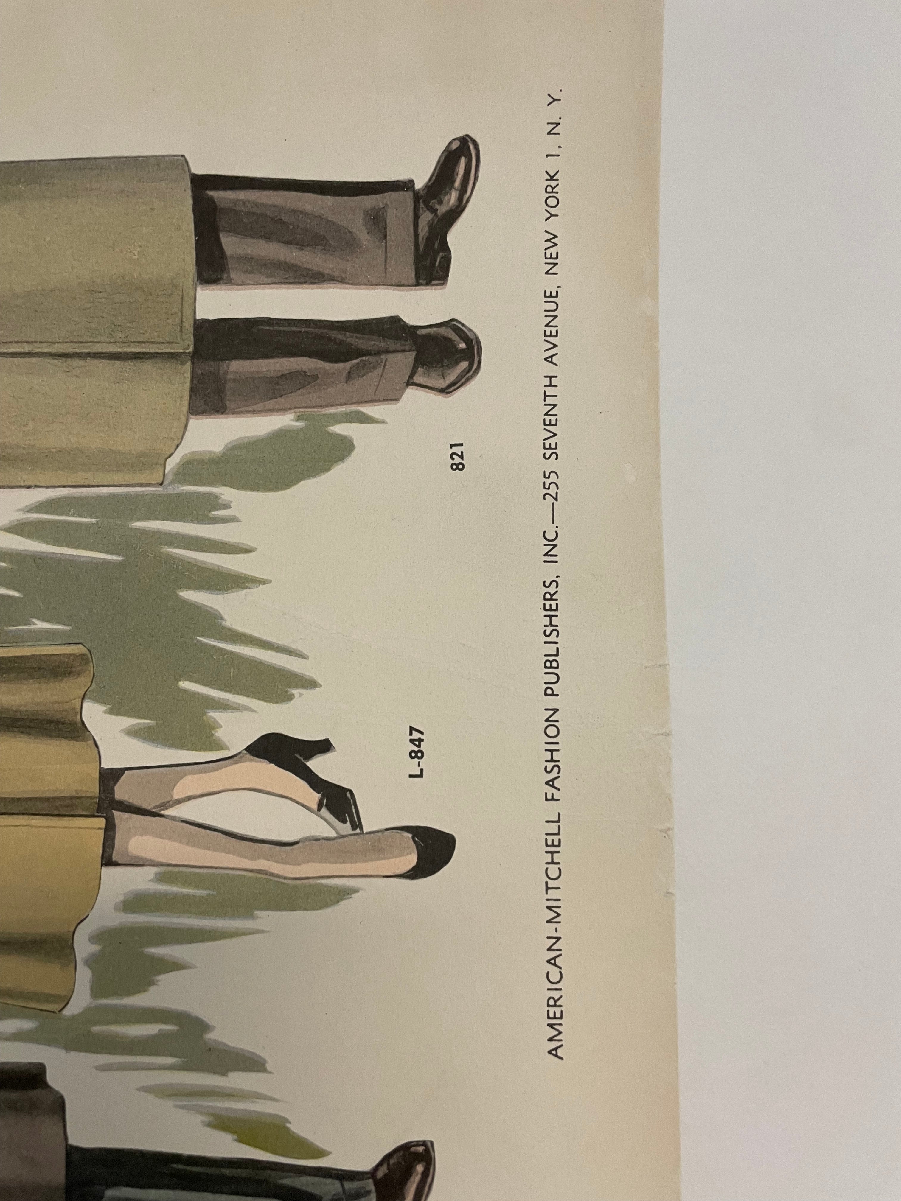 Men's Modes, Spring and Summer 1950 , vintage fashion poster - HAPPIEST KID FINDS - Museum-quality antique and vintage posters, original art, preservation and restoration