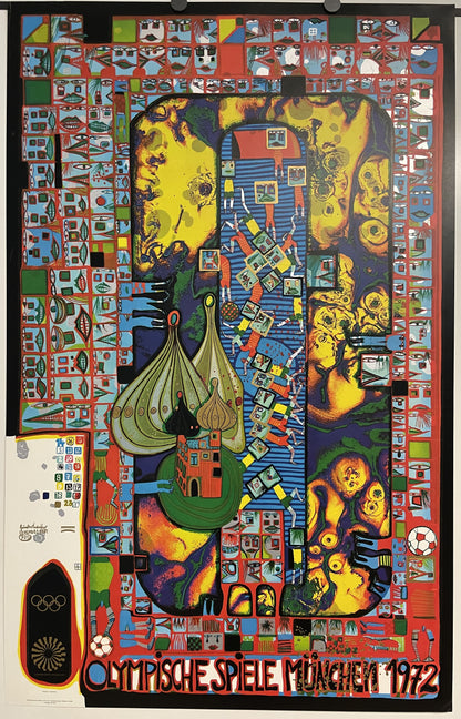 Olympische Spiele Munchen, vintage Munich Olympic poster (Edition 3), 1972
