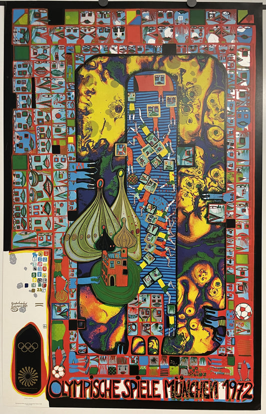 Olympische Spiele Munchen, vintage Munich Olympic poster (Edition 3), 1972