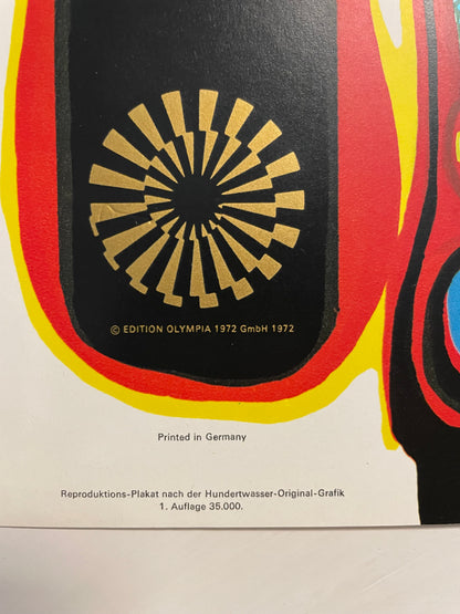Olympische Spiele Munchen, vintage Munich Olympic poster (Edition 3), 1972