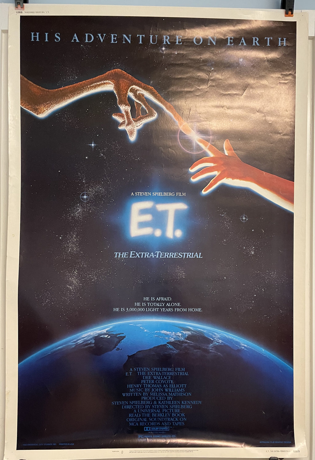E.T., The Extra-Terrestrial, 1982, vintage Film Poster - HAPPIEST KID FINDS - Museum-quality antique and vintage posters, original art, preservation and restoration