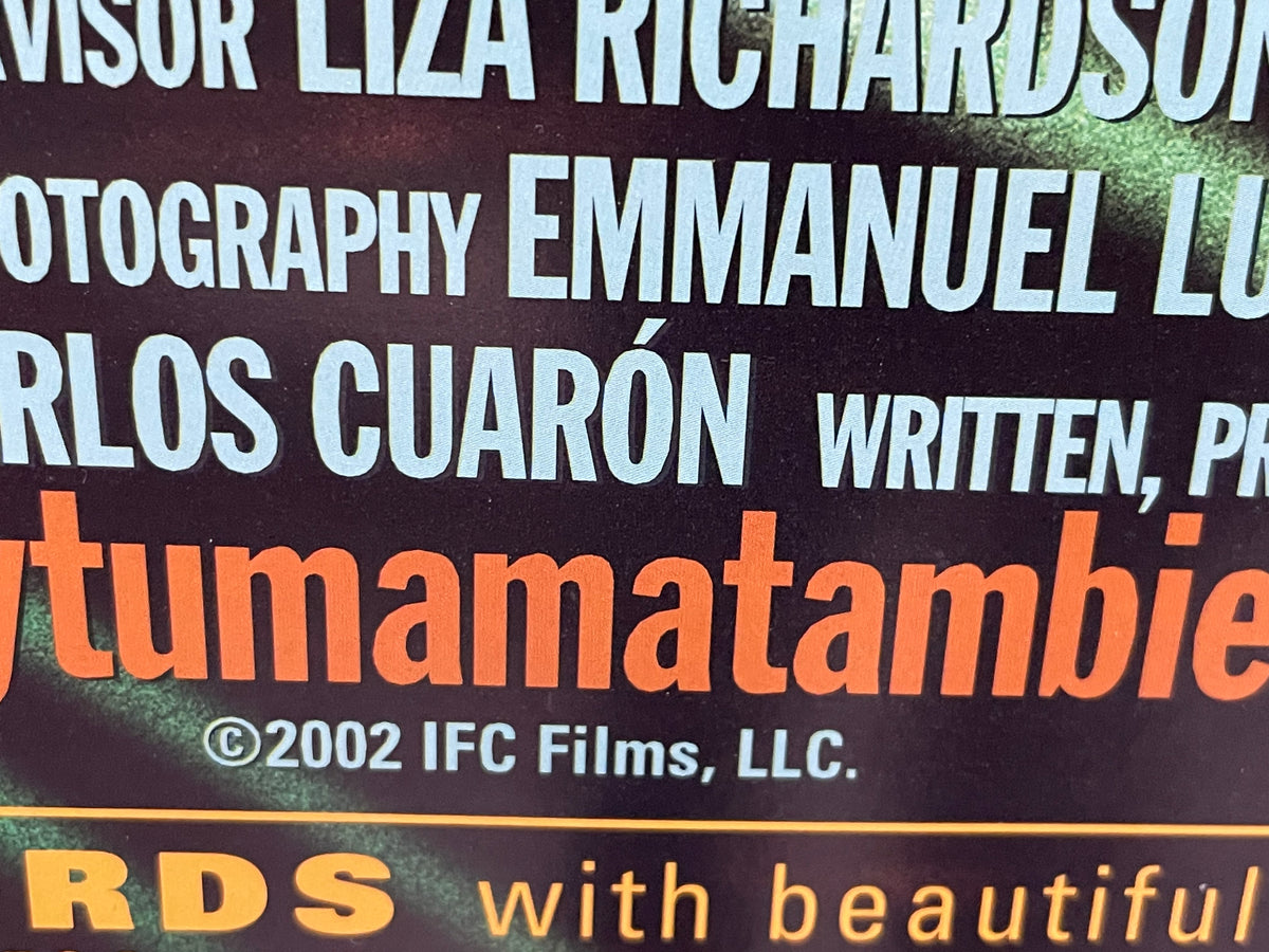 Y Tu Mamá También 2002 Original One Sheet Movie Poster - Alfonso Cuarón - Rolled Authentic Film Art - HAPPIEST KID FINDS - Museum-quality antique and vintage posters, original art, preservation and restoration
