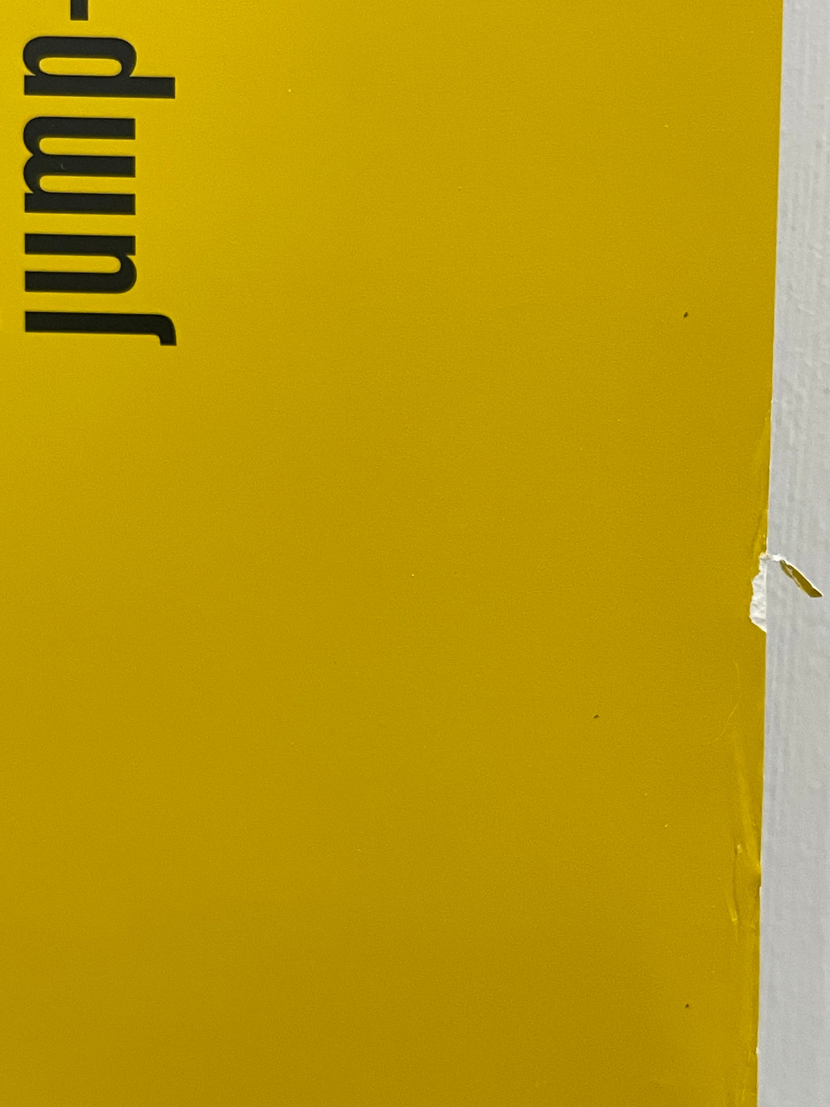 Unusual film poster design, Jump Tomorrow, original rolled US one sheet with a yellow background, 2001 - HAPPIEST KID FINDS - Museum-quality antique and vintage posters, original art, preservation and restoration