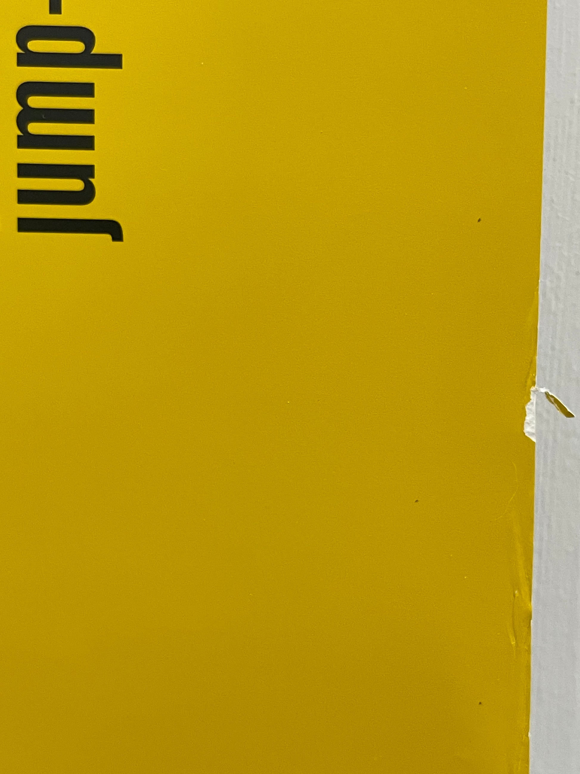 Unusual film poster design, Jump Tomorrow, original rolled US one sheet with a yellow background, 2001 - HAPPIEST KID FINDS - Museum-quality antique and vintage posters, original art, preservation and restoration