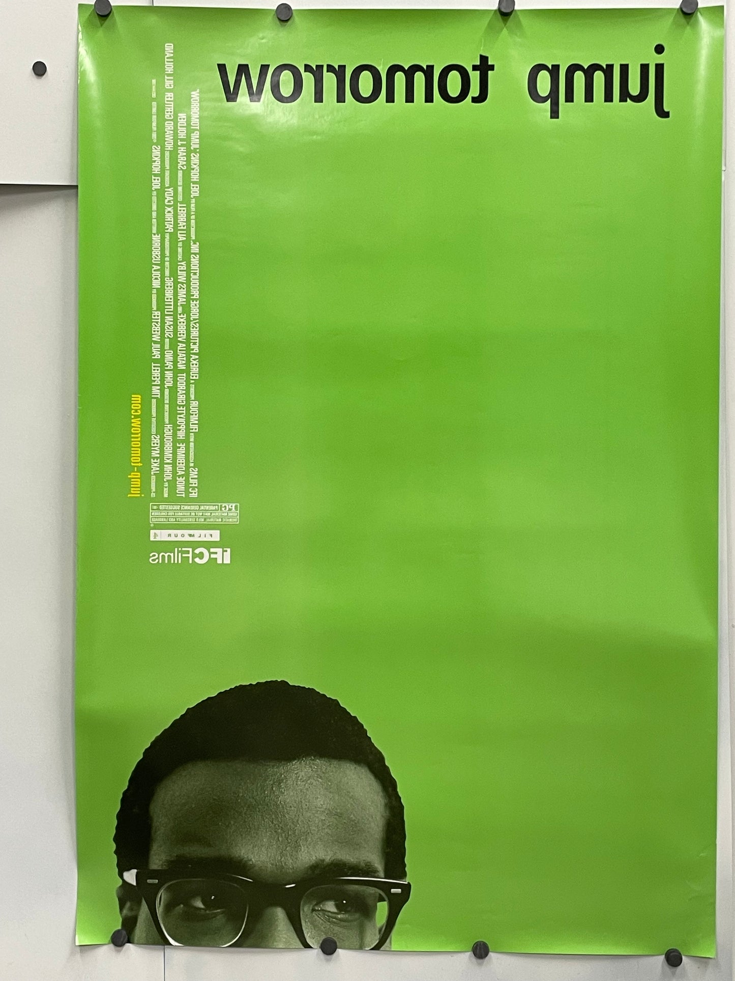 Very cool film poster design, Jump Tomorrow, original rolled US one sheet with a green background, 2001 - HAPPIEST KID FINDS - Museum-quality antique and vintage posters, original art, preservation and restoration