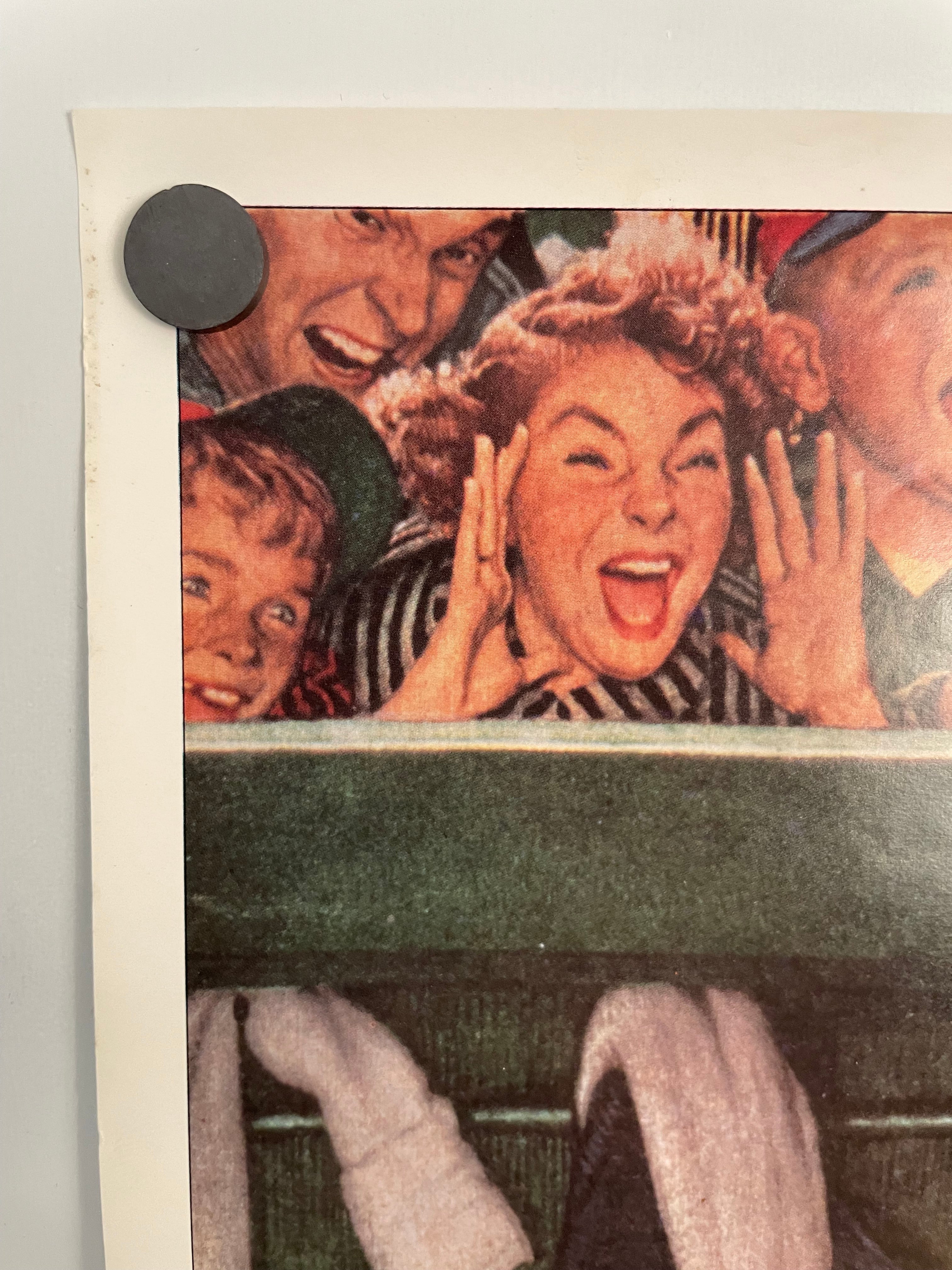 Norman Rockwell Art Poster for Kellogg's Bran Flakes 1991 Dugout Happiest Kid Finds