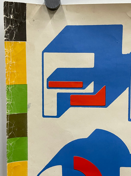 vintage exhibition poster, Fiesta Cubana - Asociacion de Amistad Espana, offset lithograph by Alberto Corazon, c.1978 - HAPPIEST KID FINDS - Museum-quality antique and vintage posters, original art, preservation and restoration