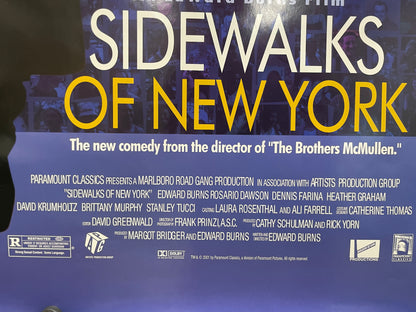 original one-sided US one-sheet film poster, Sidewalks of New York, rolled, 2001 - HAPPIEST KID FINDS - Museum-quality antique and vintage posters, original art, preservation and restoration
