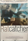 Ratcatcher, original film poster, one-sided US one-sheet rolled. Photo montage of two images spliced together - one of a boy running through a field and the other image is a close-up portrait.