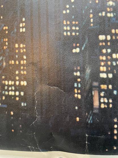 vintage and rare  New York (#809) - aerial view of Manhattan in the evening commercial travel poster, Looart 1968 - HAPPIEST KID FINDS - Museum-quality antique and vintage posters, original art, preservation and restoration