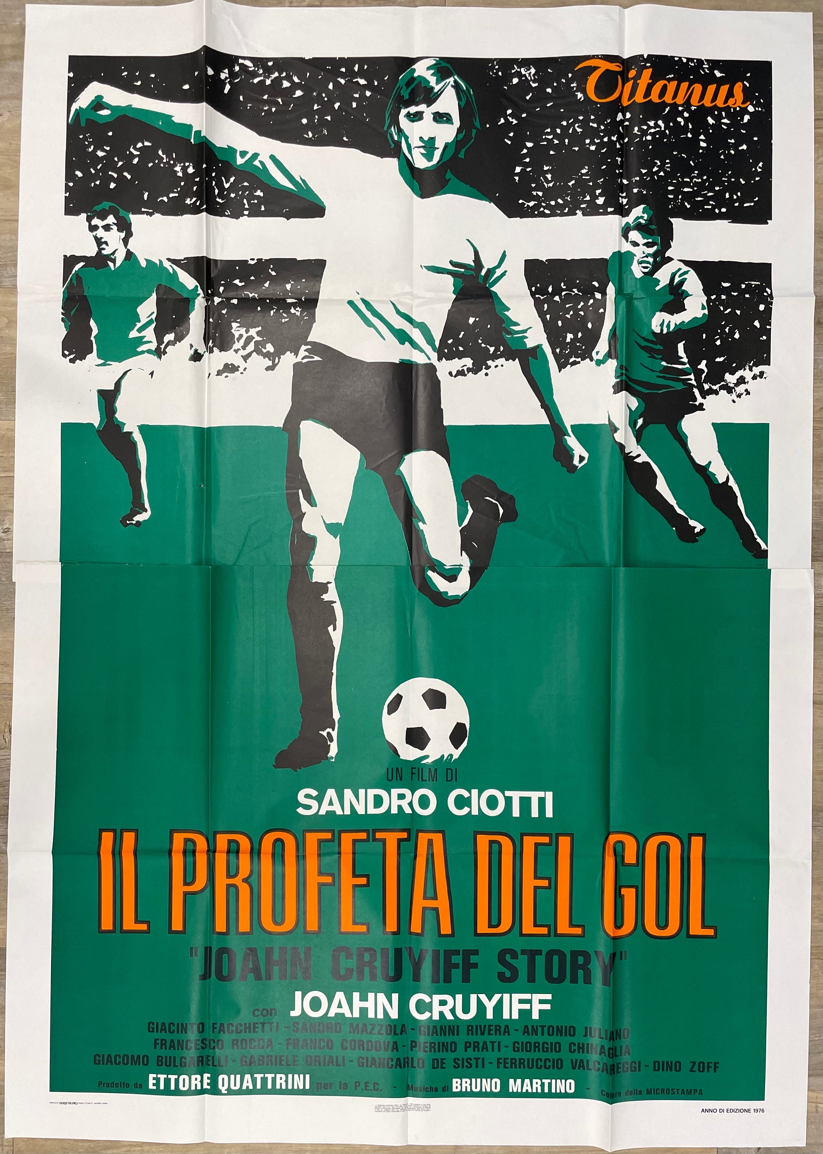 Johan Cruyff Story Vintage Italian Four-Sheet Film Poster 1976 | Happiest Kid Finds Happiest Kid Finds