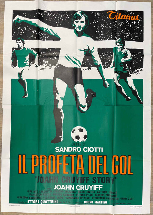 Johan Cruyff Story Vintage Italian Four-Sheet Film Poster 1976 | Happiest Kid Finds