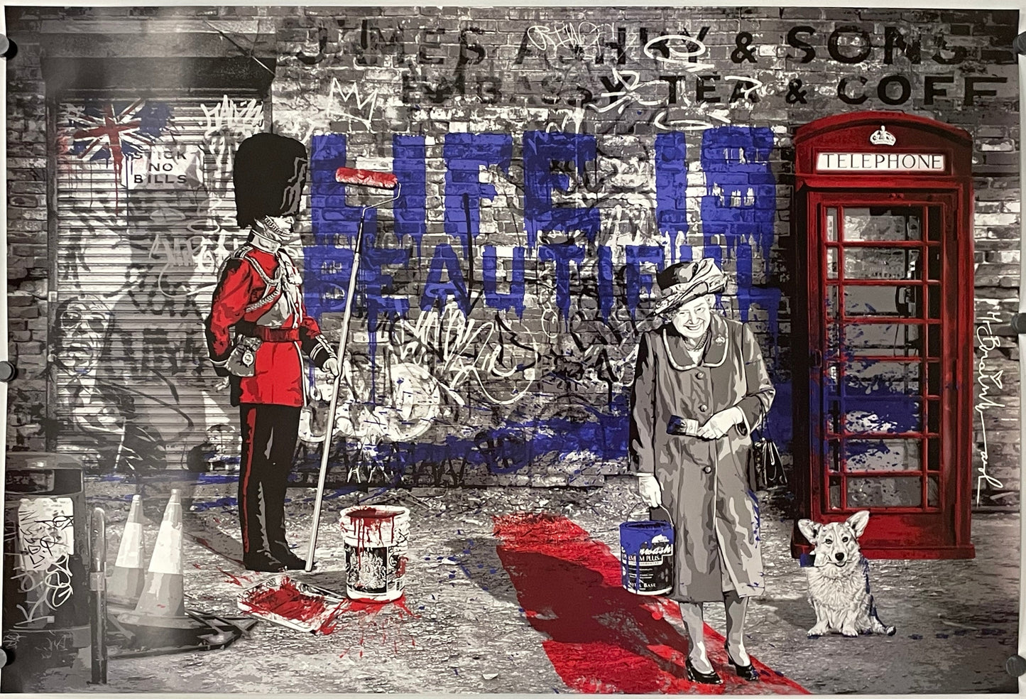 Mr. Brainwash Jubilation (Life is Beautiful) rare offset lithograph poster. 