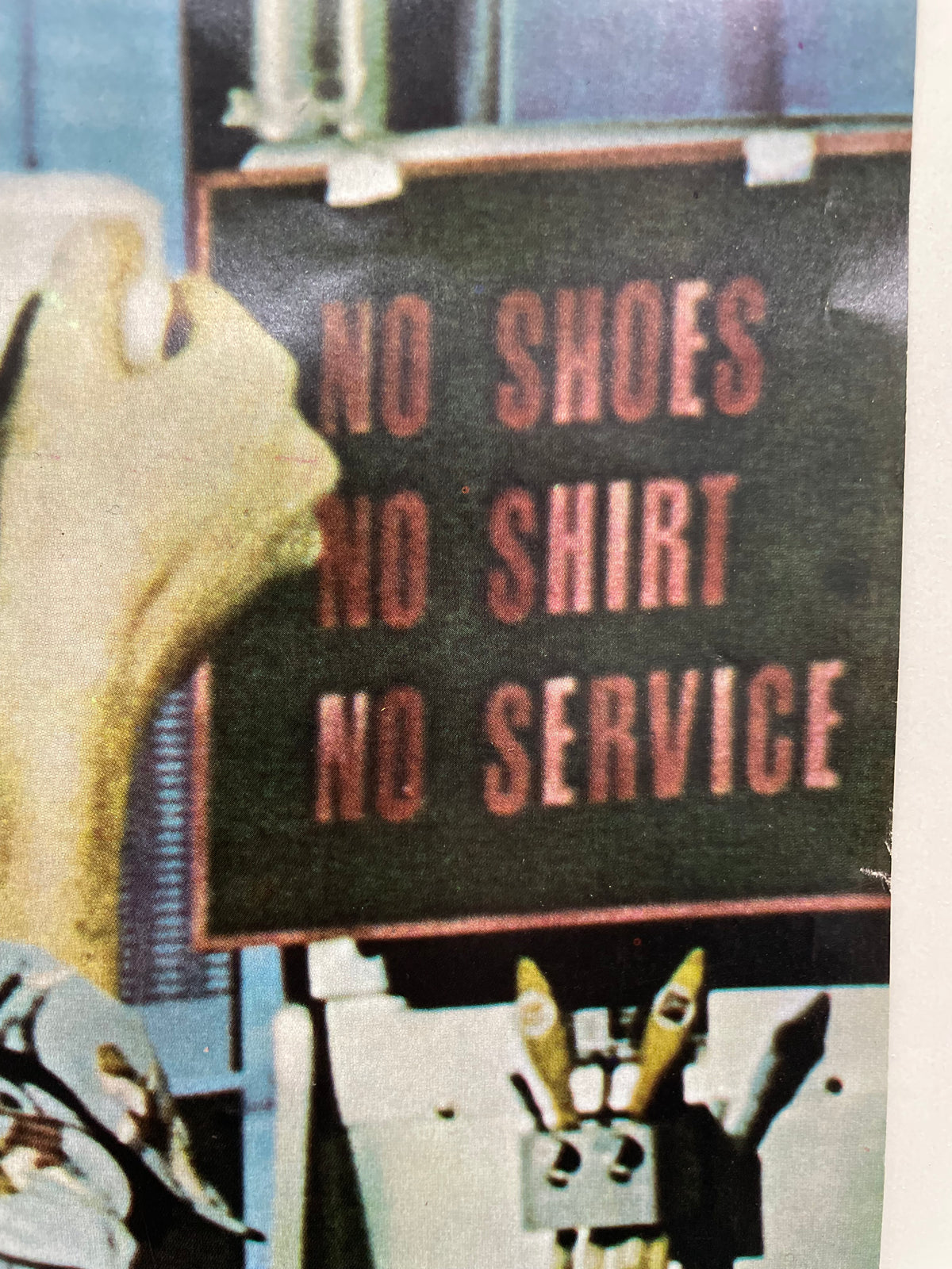 risque vintage headshop poster, No Shoes No Shirt No Service - Dr Pepper, 1976 - HAPPIEST KID FINDS - Museum-quality antique and vintage posters, original art, preservation and restoration